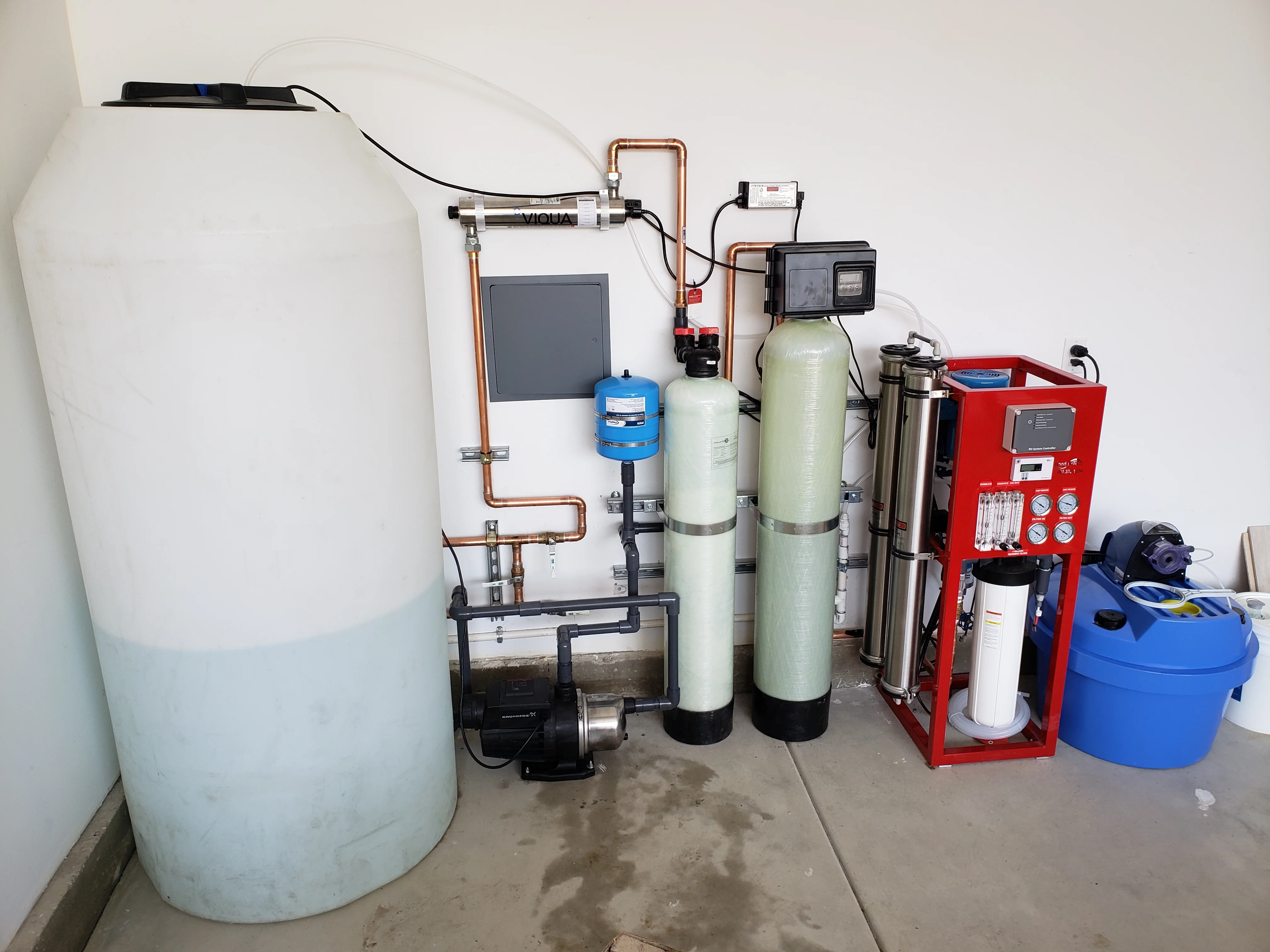 6000 GPD Whole House Reverse Osmosis Water System with Tank and Post Treatment - Image 8