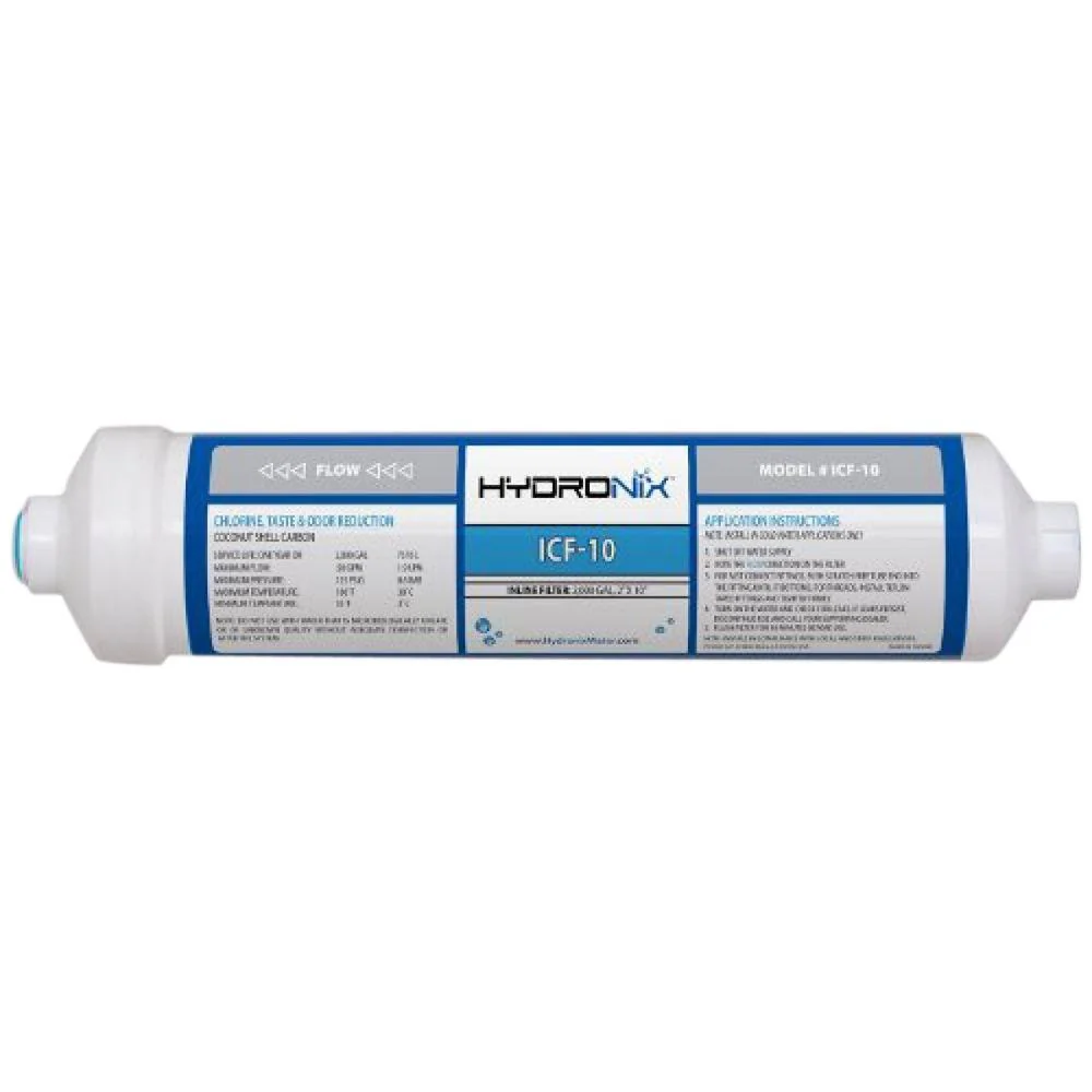 Inline GAC Carbon Water Filter | 2" X 10" Carbon Water Filter