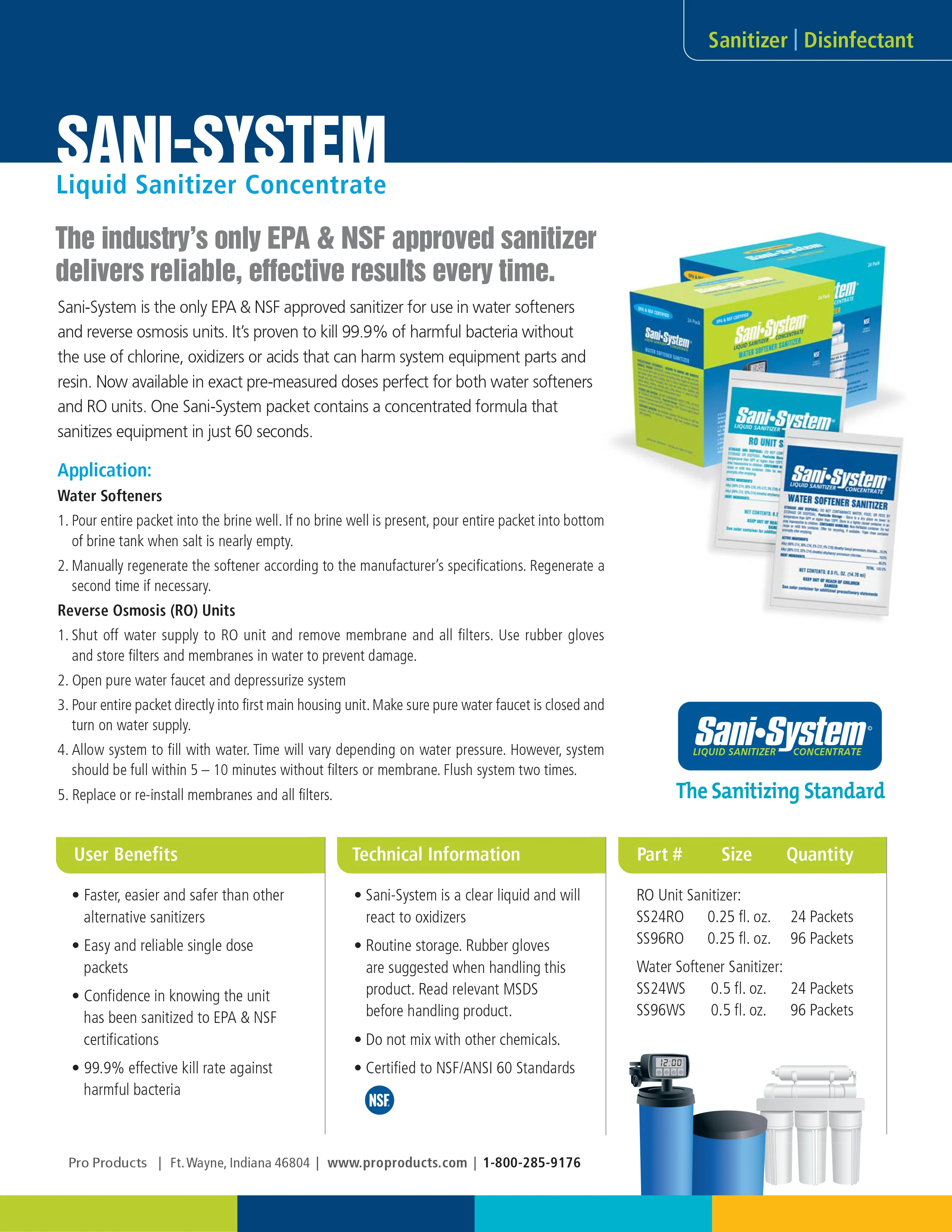 SANI-SYSTEM RO SANITIZING PACKET - Image 5